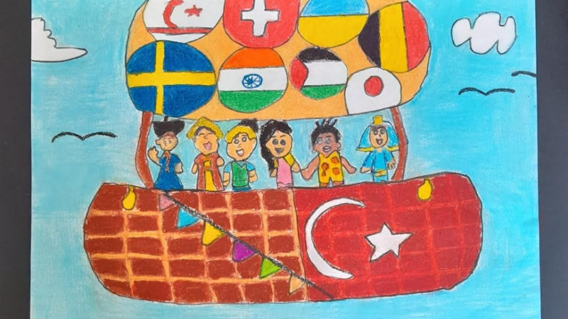 Hande Gül Anaokulu Öğrencisi Miray Yaşar'dan 23 Nisan Resim Yarışmasında Büyük Başarı