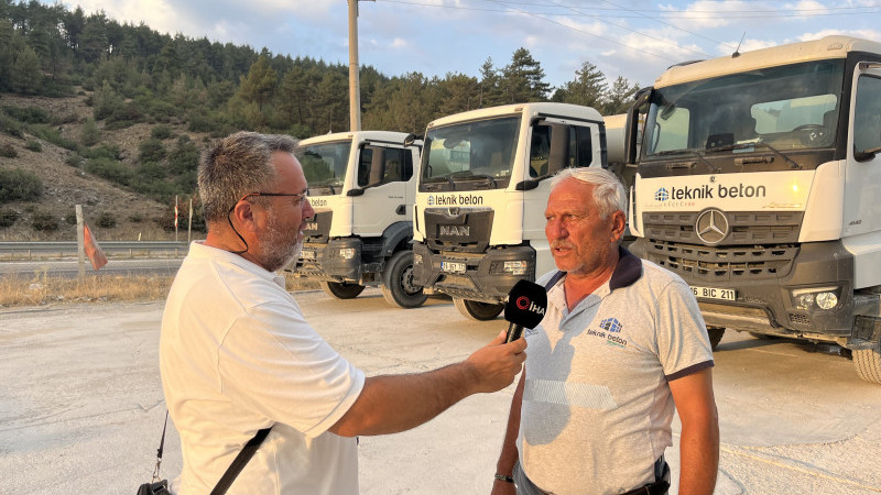 Orman Yangınına Beton Pompasıyla Müdahale Eden Ali Yalçın O Anları Anlattı