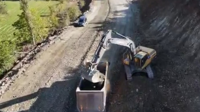 Yol genişletme çalışması 