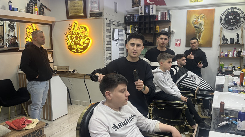 Bayram traşı mesaisi 