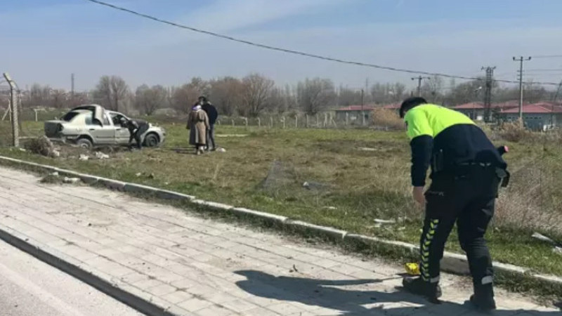 Bahçeye girip takla attı