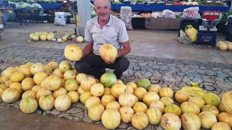  Hisarcık’ta yerli kavunlar kapış kapış satılıyor