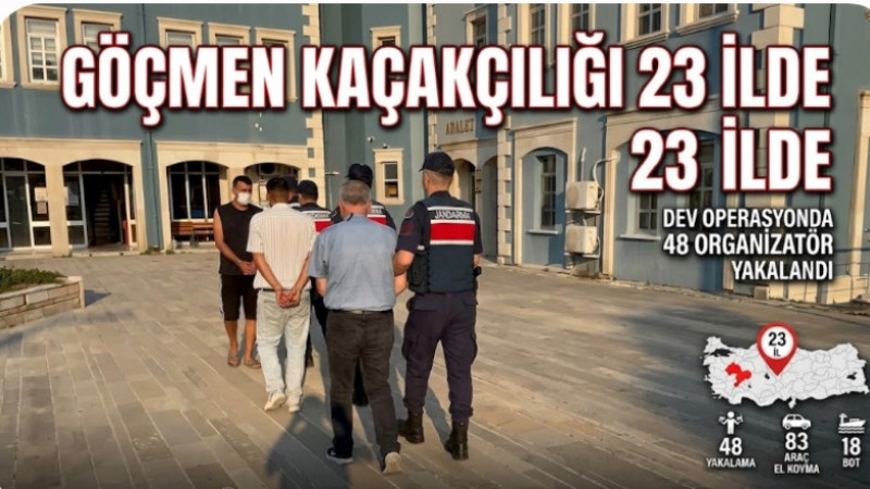 23 İLDE GÖÇMEN KAÇAKÇILIĞI OPERASYONU